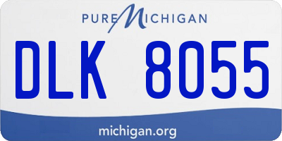 MI license plate DLK8055