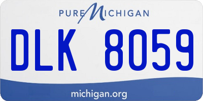 MI license plate DLK8059