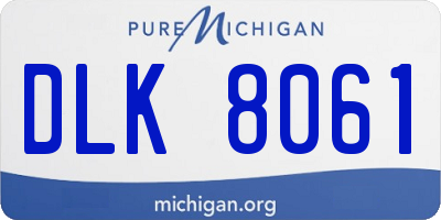 MI license plate DLK8061