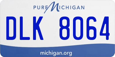 MI license plate DLK8064