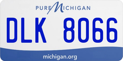 MI license plate DLK8066