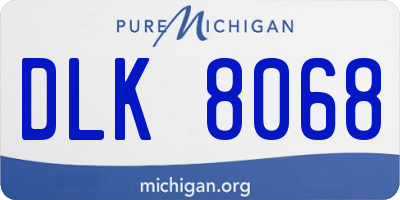 MI license plate DLK8068