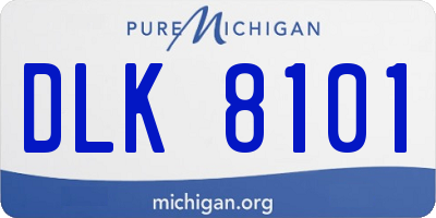 MI license plate DLK8101