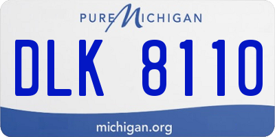 MI license plate DLK8110