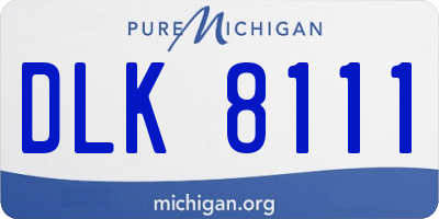 MI license plate DLK8111