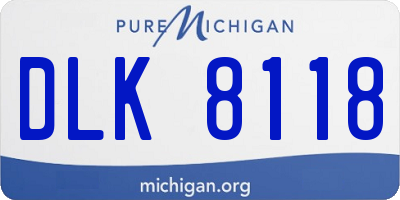 MI license plate DLK8118