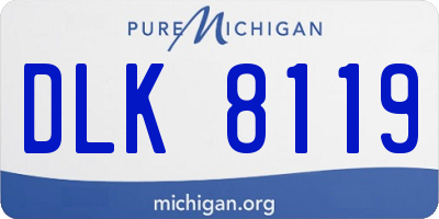 MI license plate DLK8119