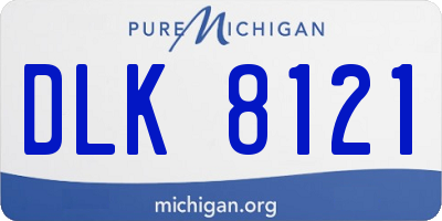 MI license plate DLK8121