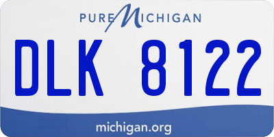 MI license plate DLK8122