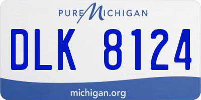MI license plate DLK8124