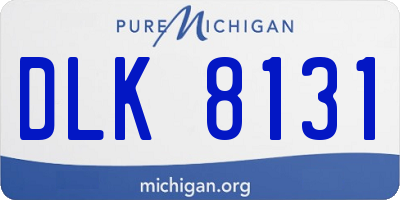 MI license plate DLK8131