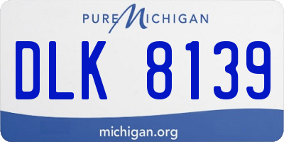 MI license plate DLK8139