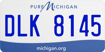 MI license plate DLK8145