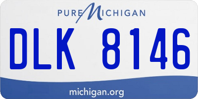MI license plate DLK8146