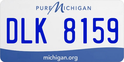 MI license plate DLK8159