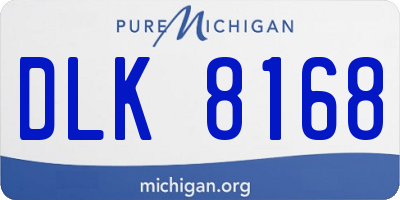 MI license plate DLK8168