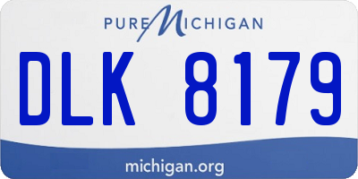 MI license plate DLK8179