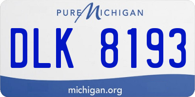 MI license plate DLK8193