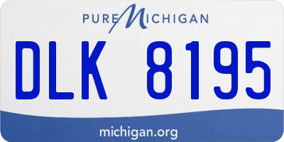 MI license plate DLK8195