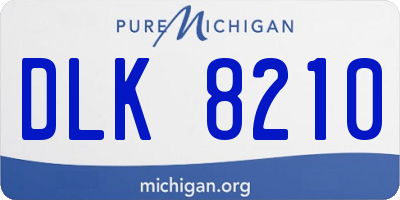 MI license plate DLK8210
