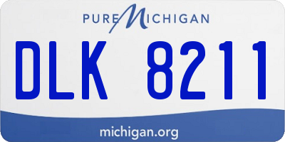 MI license plate DLK8211