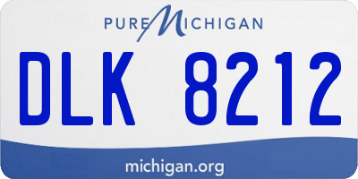 MI license plate DLK8212