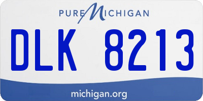 MI license plate DLK8213