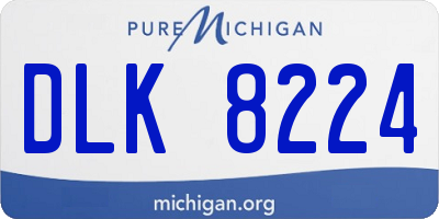 MI license plate DLK8224