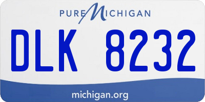 MI license plate DLK8232