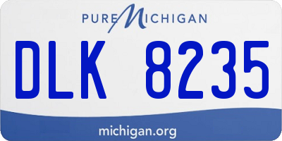 MI license plate DLK8235