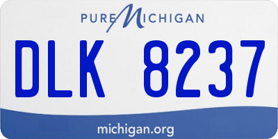 MI license plate DLK8237