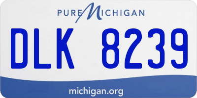 MI license plate DLK8239