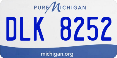 MI license plate DLK8252
