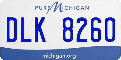 MI license plate DLK8260