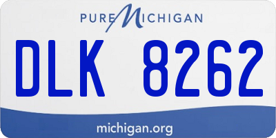 MI license plate DLK8262