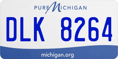 MI license plate DLK8264