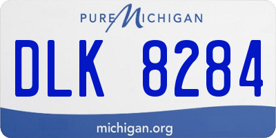 MI license plate DLK8284