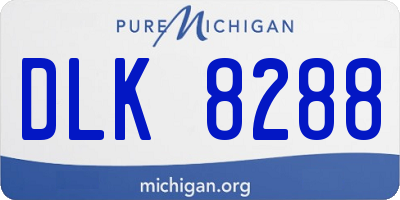 MI license plate DLK8288