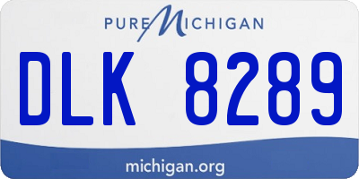 MI license plate DLK8289