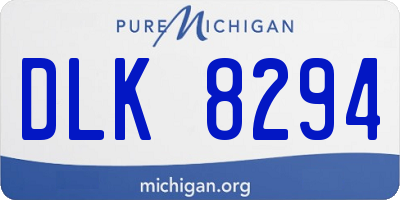 MI license plate DLK8294