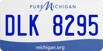 MI license plate DLK8295
