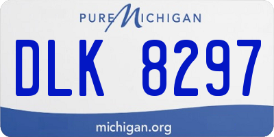 MI license plate DLK8297