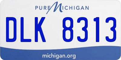 MI license plate DLK8313