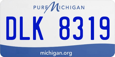 MI license plate DLK8319