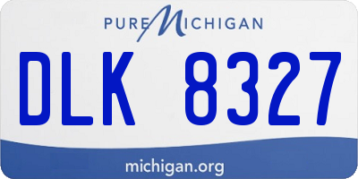 MI license plate DLK8327