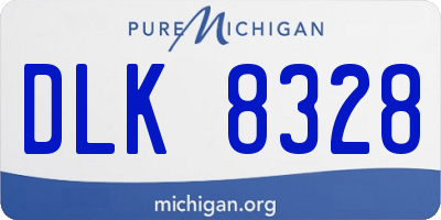 MI license plate DLK8328