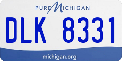 MI license plate DLK8331
