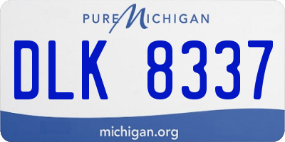 MI license plate DLK8337