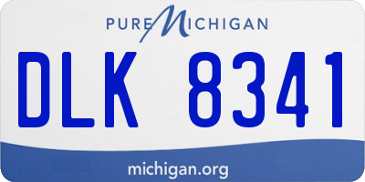 MI license plate DLK8341