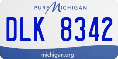 MI license plate DLK8342